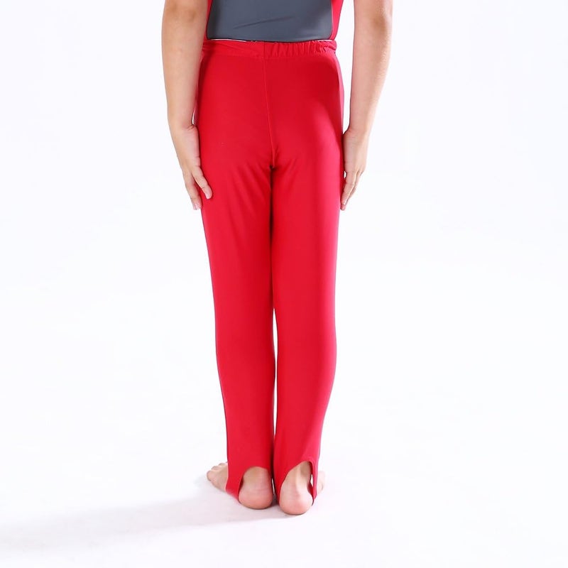 NEW DANCE Mens and Boys Gymnastics Pants Leotard Youth Ballet Tights Stirrup Pants for Dance Yoga Practice Athletic Red - Image 2